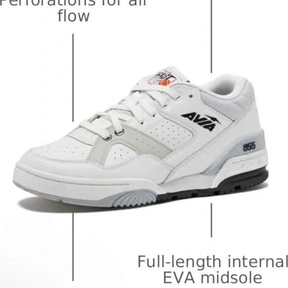 Avia Classic White Sneakers - Picture 3 of 7